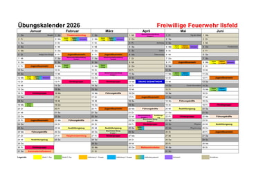 Übungsplan 2026